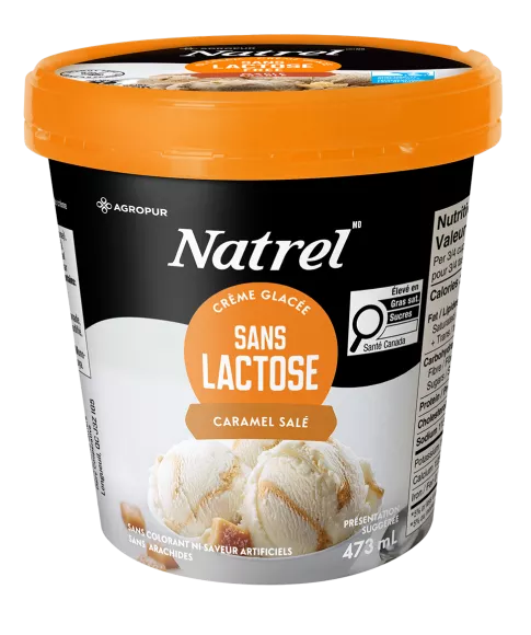 Crème glacée Sans lactose Caramel salé