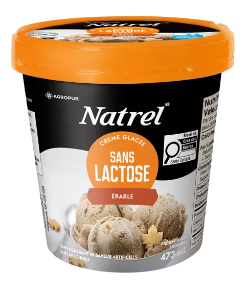 Crème glacée Sans lactose Érable