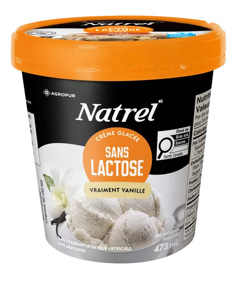 Crème glacée sans lactose Vraiment Vanille